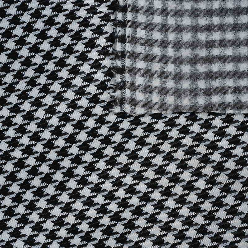 Tecido de linho de poliéster xadrez Houndstooth
